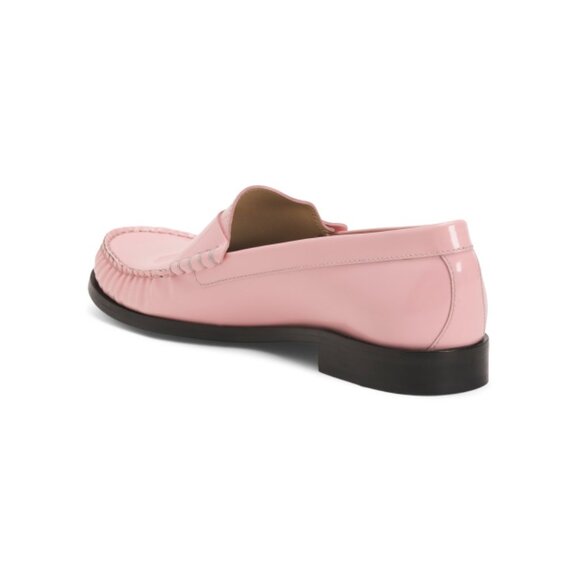 STUART WEITZMAN pink marshmallow Made In Spain Leather Lottie Loafers - Picture 2 of 2